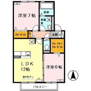 2LDK 間取り図