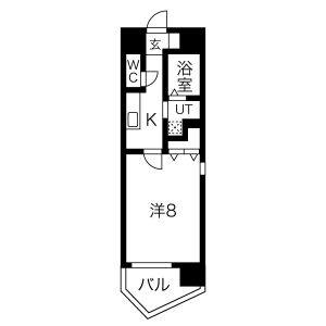 1K 間取り図