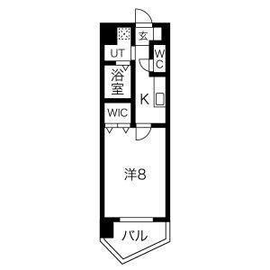 1K 間取り図