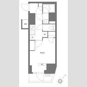 1K 間取り図