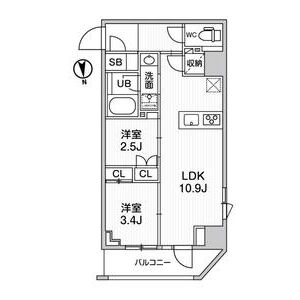 2LDK 間取り図