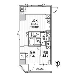 2LDK 間取り図