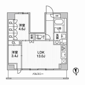 2LDK 間取り図