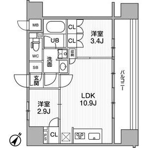 2LDK 間取り図