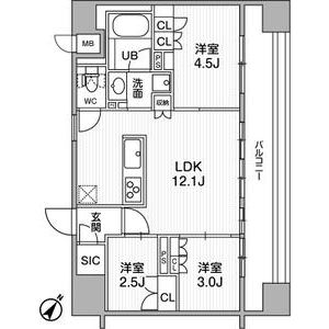 3LDK 間取り図