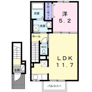 1LDK 間取り図