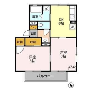 2DK 間取り図