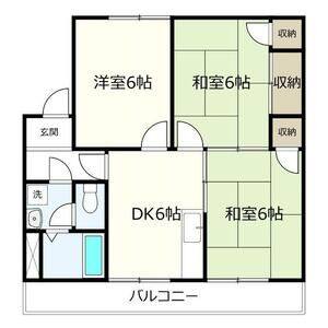 3DK 間取り図