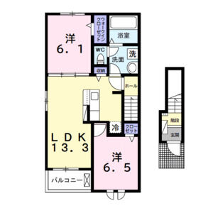 2LDK 間取り図