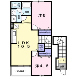 2LDK 間取り図