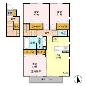 3LDK 間取り図