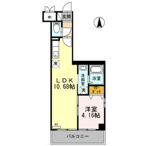 1LDK 間取り図