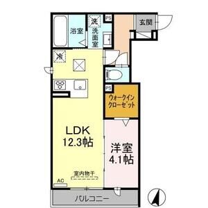 1LDK 間取り図