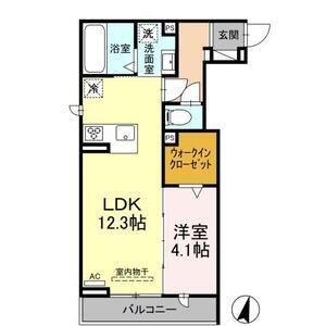 1LDK 間取り図