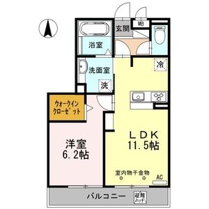 1LDK 間取り図