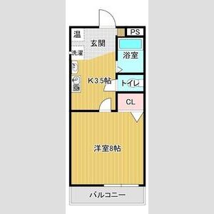 1K 間取り図