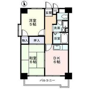 2DK 間取り図