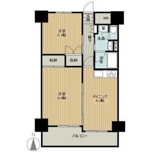 2DK 間取り図