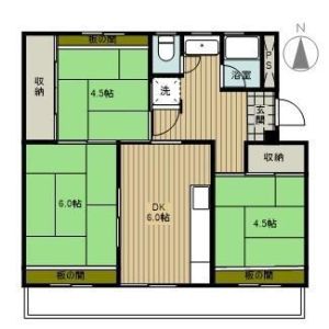 3DK 間取り図