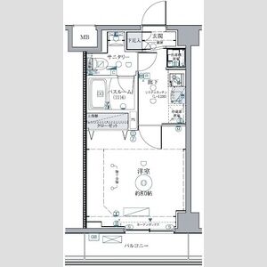 1K 間取り図