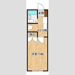 1K 間取り図