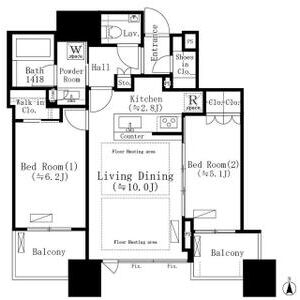 2LDK 間取り図