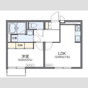 1LDK 間取り図