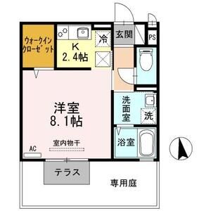 1K 間取り図