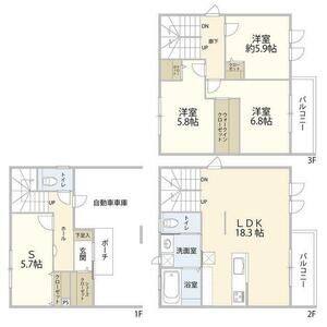 3LDK 間取り図