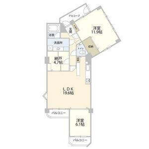 2LDK 間取り図