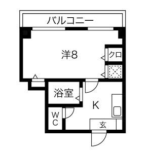 1K 間取り図