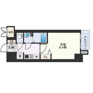 1K 間取り図