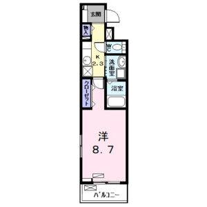 1K 間取り図