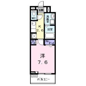 1K 間取り図