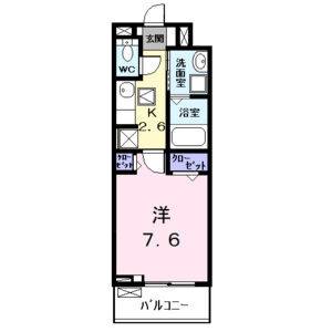 1K 間取り図
