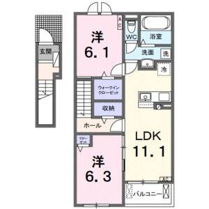 2LDK 間取り図