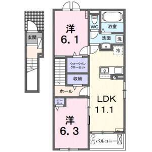 2LDK 間取り図