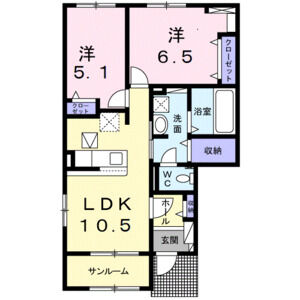 2LDK 間取り図