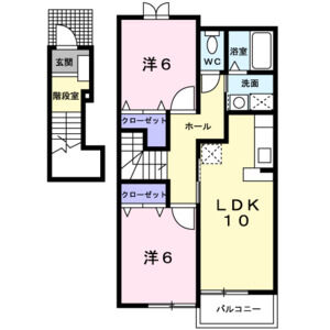 2LDK 間取り図