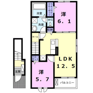 2LDK 間取り図