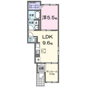 1LDK 間取り図
