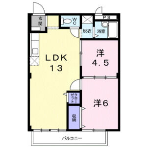 2LDK 間取り図