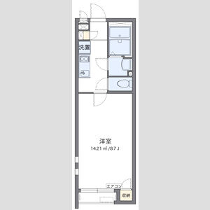 1K 間取り図