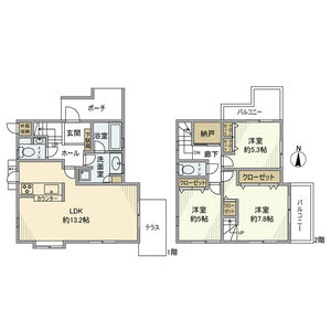 3LDK 間取り図
