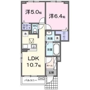 2LDK 間取り図