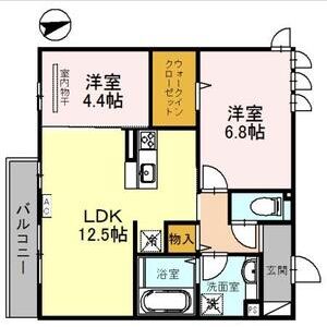 2LDK 間取り図
