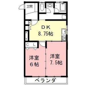 2DK 間取り図