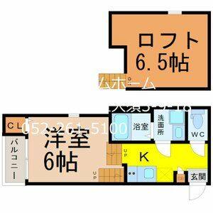1K 間取り図