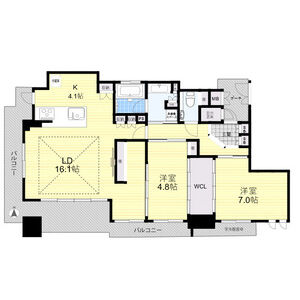 2LDK 間取り図