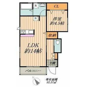 1LDK 間取り図